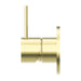 Nero Mecca Shower Mixer Handle Up 80mm Plate - Brushed Gold-NR221911bBG-blue-leaf-bathware