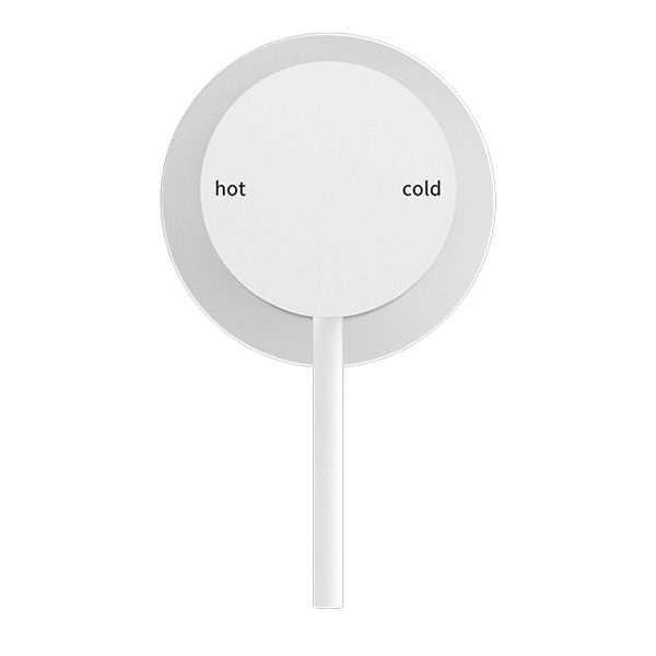 Nero Mecca Shower Mixer 60mm Plate - Matte White-NR221911hMW-blue-leaf-bathware