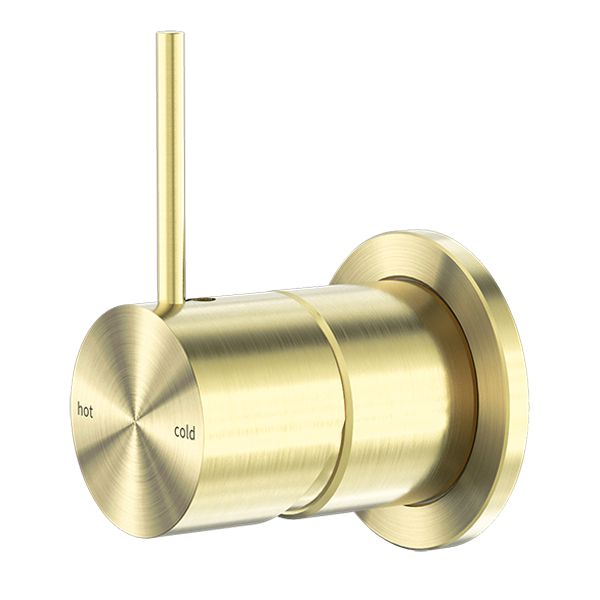 Nero Mecca Shower Mixer 60mm Handle Up Plate - Brushed Gold-NR221911jBG-blue-leaf-bathware