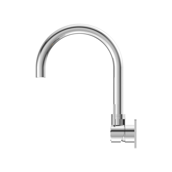 Nero Mecca Wall Basin/Bath Mixer Swivel Spout Handle Up - Chrome-NR221910pCH-blue-leaf-bathware