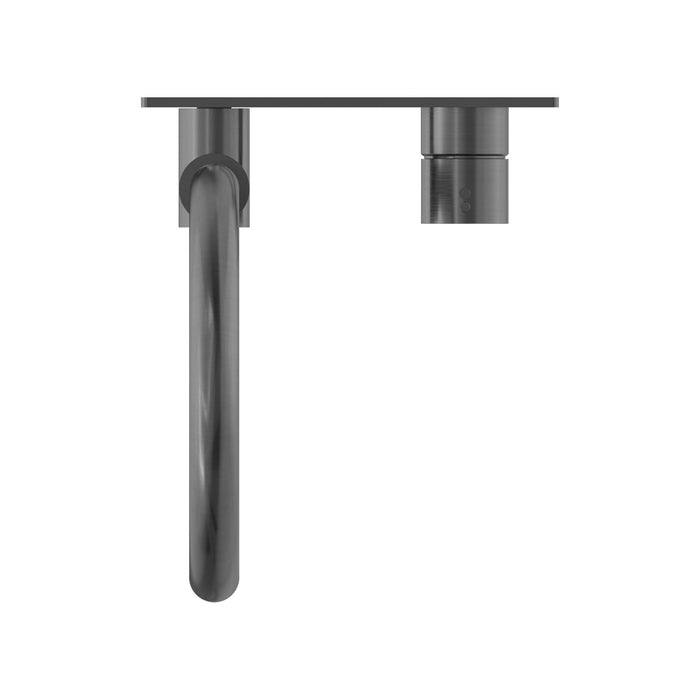 Nero Mecca Wall Basin/Bath Mixer Swivel Spout Handle Up - Gun Metal-NR221910pGM-blue-leaf-bathware