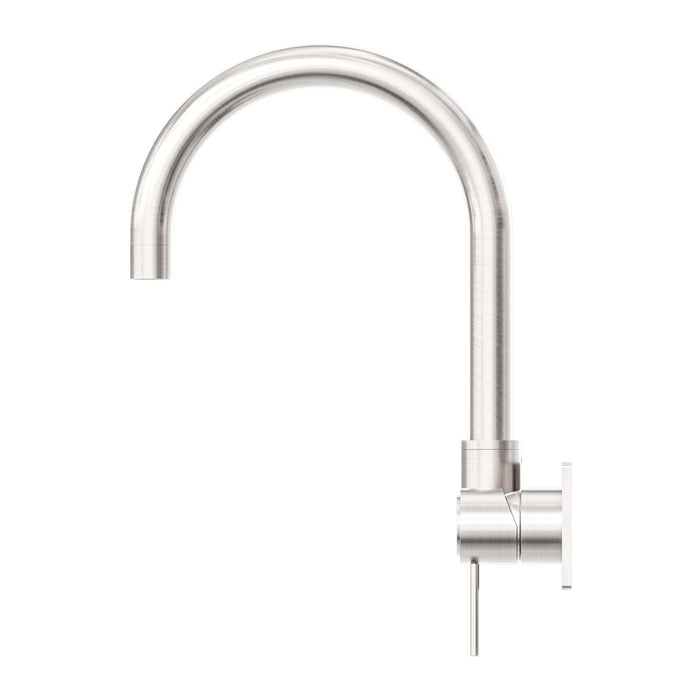 Nero Mecca Wall Basin/Bath Mixer Swivel Spout - Brushed Nickel-NR221910qBN-blue-leaf-bathware