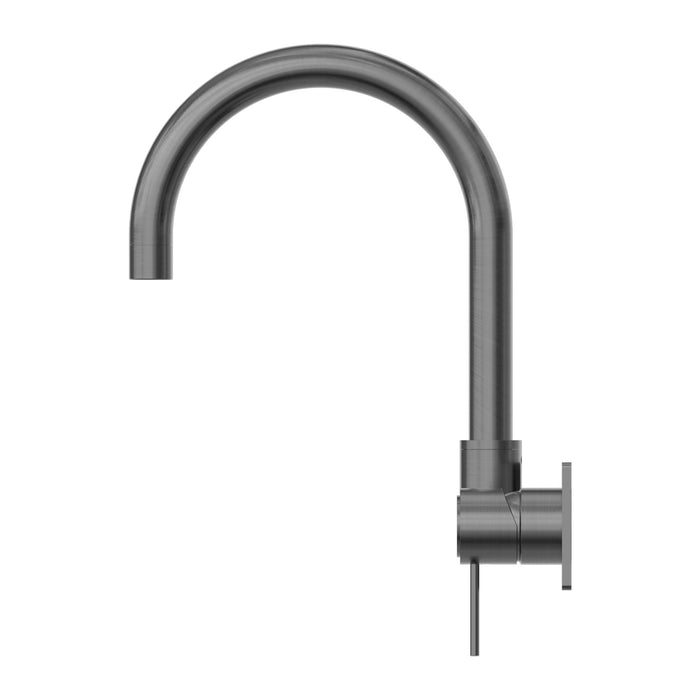 Nero Mecca Wall Basin/Bath Mixer Swivel Spout - Gun Metal-NR221910qGM-blue-leaf-bathware