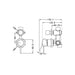 Nero Mecca Shower Mixer With Diverter Separate Back Plate - Brushed Bronze-NR221911sBZ-blue-leaf-bathware