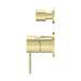 Nero Mecca Shower Mixer With Diverter Separate Back Plate - Brushed Gold-NR221911sBG-blue-leaf-bathware