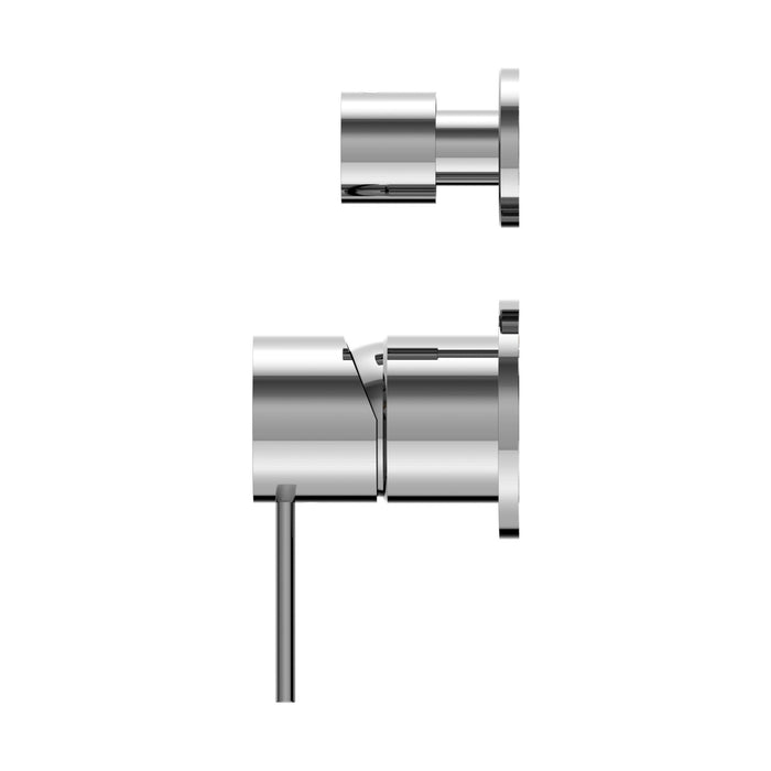 Nero Mecca Shower Mixer With Diverter Separate Back Plate - Chrome-NR221911sCH-blue-leaf-bathware