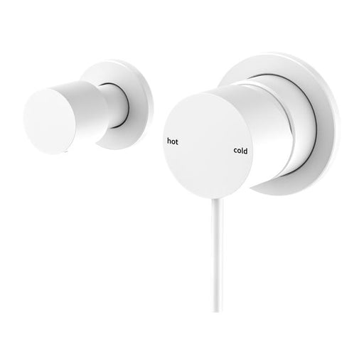 Nero Mecca Shower Mixer With Horizontal 2 Way Diverter - Matte White-NR221911uMW-blue-leaf-bathware