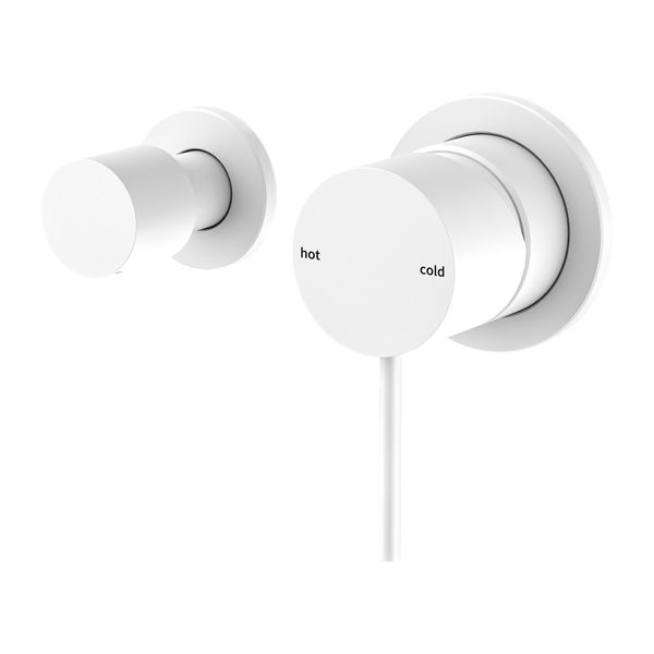 Nero Mecca Shower Mixer With Horizontal 2 Way Diverter - Matte White-NR221911uMW-blue-leaf-bathware