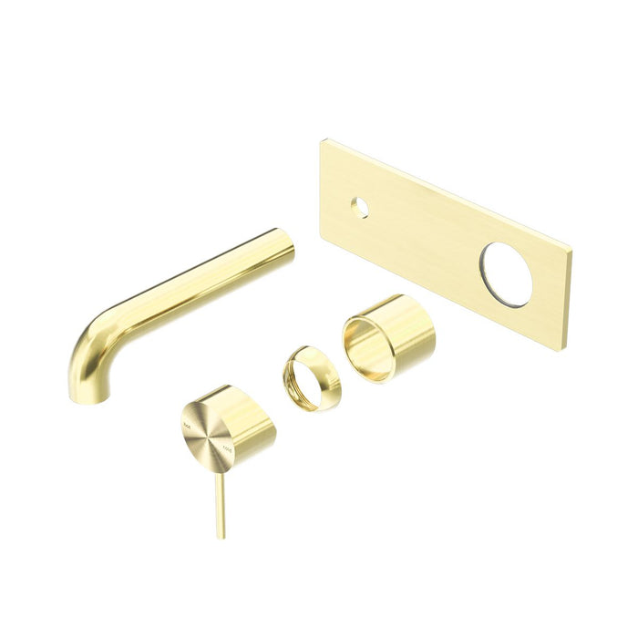 Nero Mecca Wall Basin/Bath Mixer (Trim Kit Only) - Brushed Gold-blue-leaf-bathware