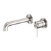 Nero Mecca Wall Basin/Bath Mixer Separate Back Plate - Brushed Nickel-blue-leaf-bathware