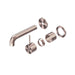 Nero Mecca Wall Basin/Bath Mixer Separate Back Plate Handle Up (Trim Kit Only) - Brushed Bronze-blue-leaf-bathware