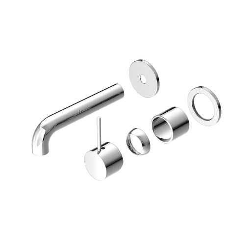 Nero Mecca Wall Basin/Bath Mixer Separate Back Plate Handle Up (Trim Kit Only) - Chrome-blue-leaf-bathware