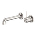 Nero Mecca Wall Basin/Bath Mixer Separate Back Plate Handle Up - Brushed Nickel-blue-leaf-bathware