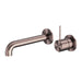 Nero Mecca Wall Basin/Bath Mixer Separate Back Plate Handle Up - Brushed Bronze-blue-leaf-bathware