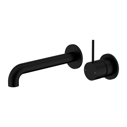 Nero Mecca Wall Basin/Bath Mixer Separate Back Plate Handle Up - Matte Black-blue-leaf-bathware