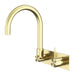 Nero Mecca Wall Basin/Bath Mixer Swivel Spout Handle Up - Brushed Gold-NR221910pBG-blue-leaf-bathware