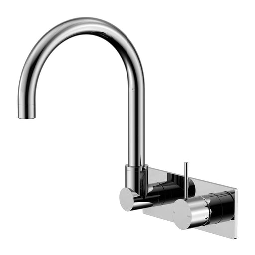 Nero Mecca Wall Basin/Bath Mixer Swivel Spout Handle Up - Chrome-NR221910pCH-blue-leaf-bathware