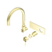 Nero Mecca Wall Basin/Bath Mixer Swivel Spout (Trim Kit Only) - Brushed Gold-NR221910qTBG-blue-leaf-bathware