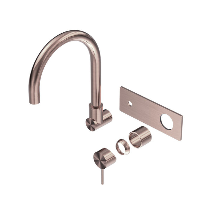 Nero Mecca Wall Basin/Bath Mixer Swivel Spout (Trim Kit Only) - Brushed Bronze-NR221910qTBZ-blue-leaf-bathware