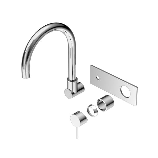 Nero Mecca Wall Basin/Bath Mixer Swivel Spout (Trim Kit Only) - Chrome-NR221910qTCH-blue-leaf-bathware