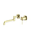 Nero Mecca Wall Basin/Bath Mixer Swivel Spout 225mm - Brushed Gold-NR221910RBG-blue-leaf-bathware