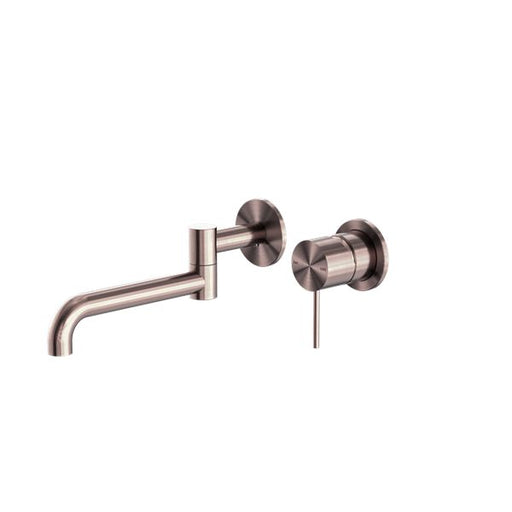 Nero Mecca Wall Basin/Bath Mixer Swivel Spout 225mm - Brushed Bronze-NR221910RBZ-blue-leaf-bathware