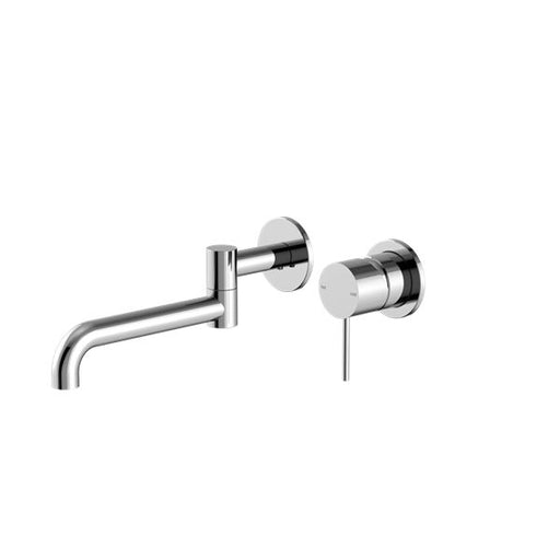 Nero Mecca Wall Basin/Bath Mixer Swivel Spout 225mm - Chrome-NR221910RCH-blue-leaf-bathware