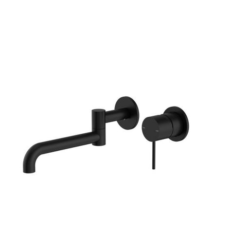 Nero Mecca Wall Basin/Bath Mixer Swivel Spout 225mm - Matte Black-NR221910RMB-blue-leaf-bathware