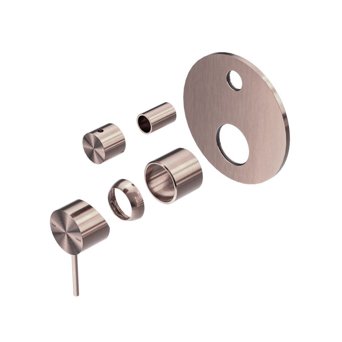 Nero Mecca Shower Mixer With Diverter (Trim Kit Only) - Brushed Bronze-NR221911aTBZ-blue-leaf-bathware