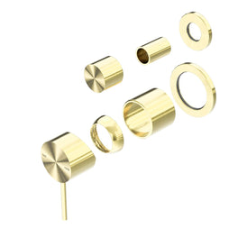 Nero Mecca Shower Mixer With Diverter Separate Back Plate (Trim Kit Only) - Brushed Gold-NR221911sTBG-blue-leaf-bathware