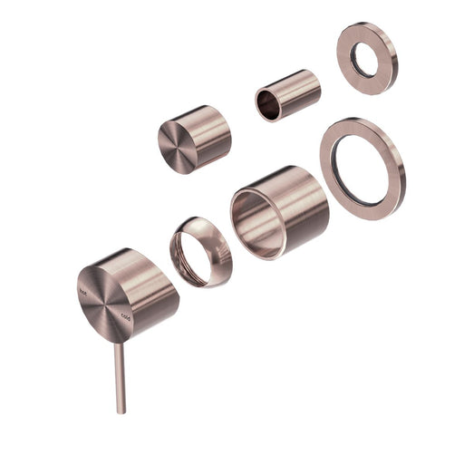 Nero Mecca Shower Mixer With Diverter Separate Back Plate (Trim Kit Only) - Brushed Bronze-NR221911sTBZ-blue-leaf-bathware