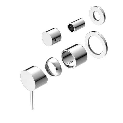 Nero Mecca Shower Mixer With Diverter Separate Back Plate (Trim Kit Only) - Chrome-NR221911sTCH-blue-leaf-bathware