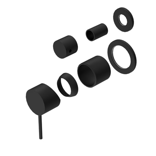 Nero Mecca Shower Mixer With Diverter Separate Back Plate (Trim Kit Only) - Matte Black-NR221911sTMB-blue-leaf-bathware