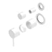 Nero Mecca Shower Mixer With Diverter Separate Back Plate (Trim Kit Only) - Matte White-NR221911sTMW-blue-leaf-bathware