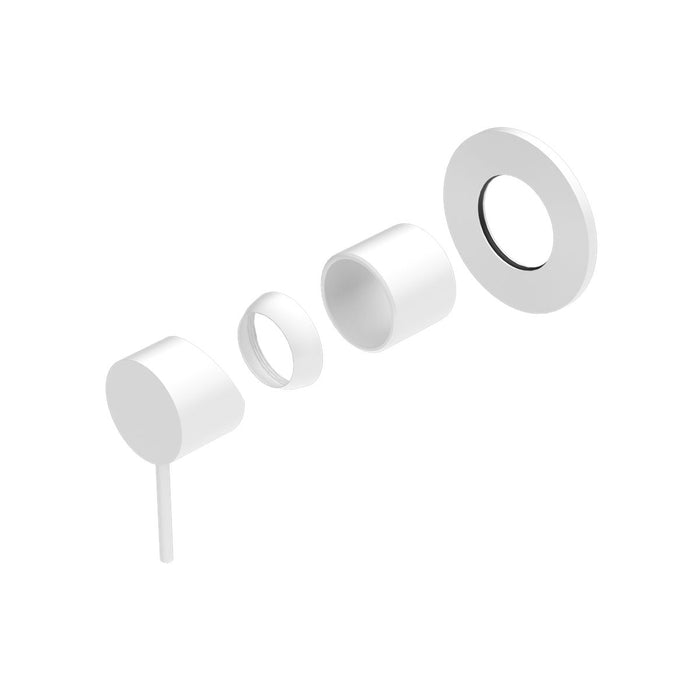 Nero Mecca Shower Mixer 80mm Plate (Trim Kit Only) - Matte White-NR221911TMW-blue-leaf-bathware