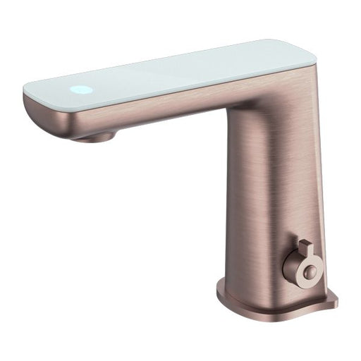 Nero Claudia Sensor Mixer With White Top Display - Brushed Bronze-NR222102BZ-blue-leaf-bathware