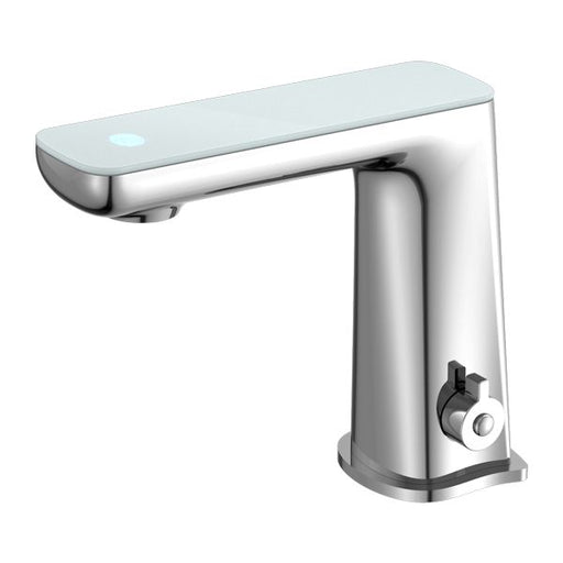 Nero Claudia Sensor Mixer With White Top Display - Chrome-NR222102CH-blue-leaf-bathware