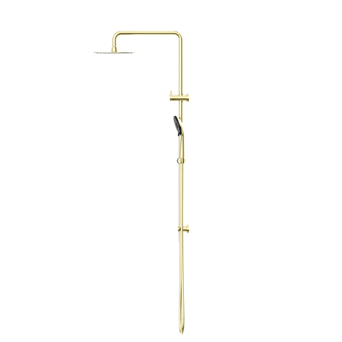 Nero Round Project Twin Shower - Brushed Gold