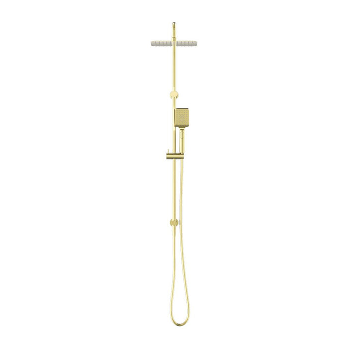 Nero Square Project Twin Shower - Brushed Gold-NR232105eBG-blue-leaf-bathware