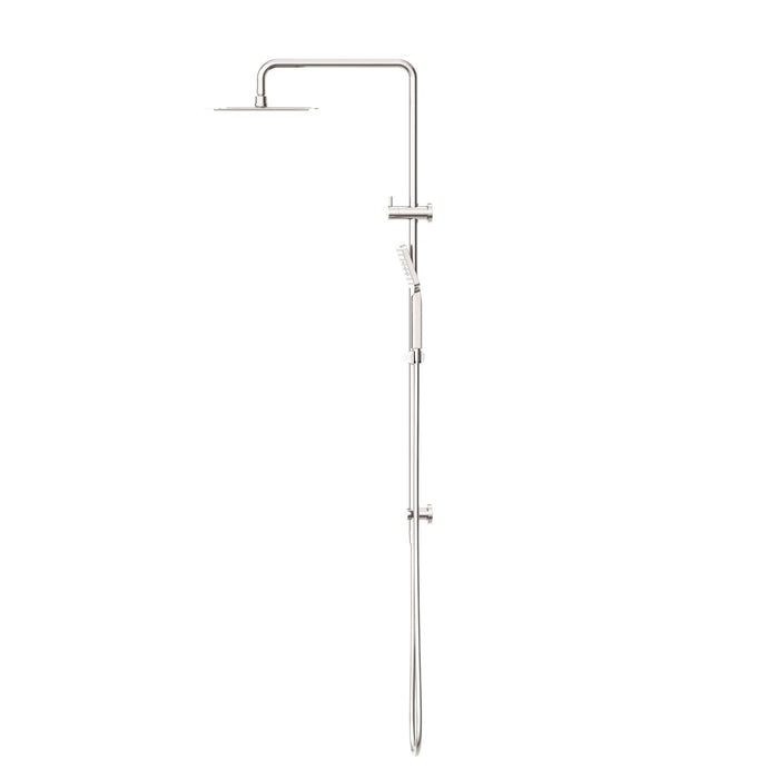 Nero Square Project Twin Shower - Brushed Nickel-NR232105eBN-blue-leaf-bathware