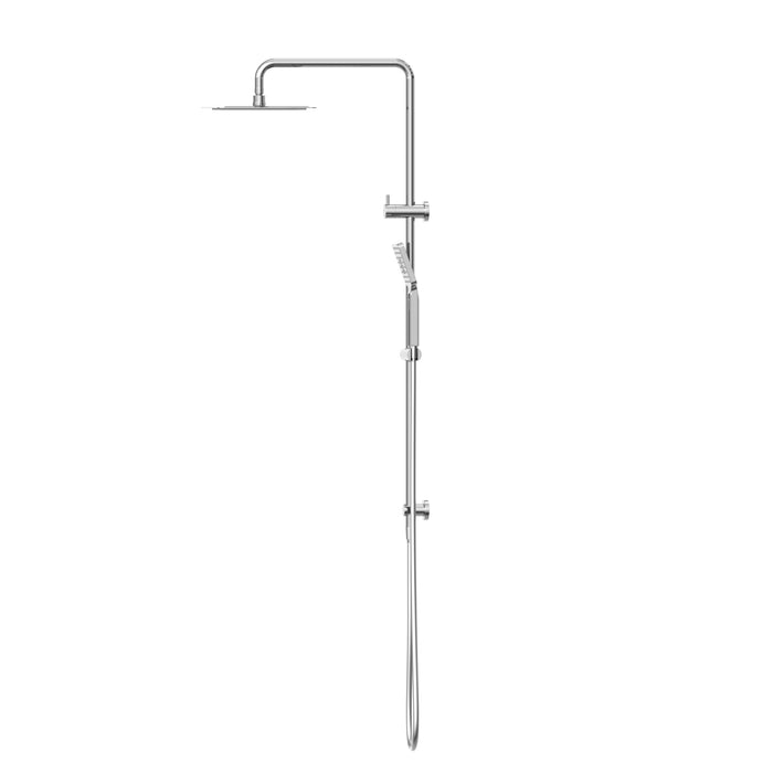 Nero Square Project Twin Shower - Chrome-NR232105eCH-blue-leaf-bathware