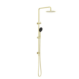 Nero Round Project Twin Shower - Brushed Gold-NR232105fBG-blue-leaf-bathware