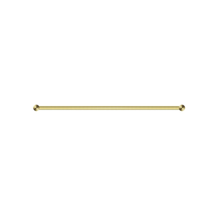 Nero Mecca II Single Towel Rail - Brushed Gold-blue-leaf-bathware