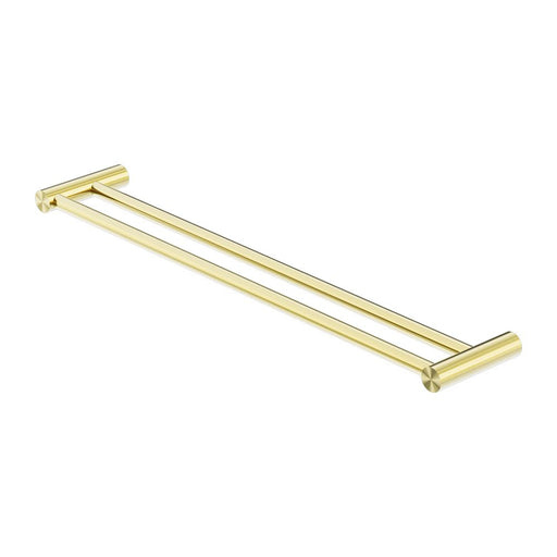 Nero Mecca II Double Towel Rail - Brushed Gold-blue-leaf-bathware