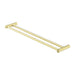 Nero Mecca II Double Towel Rail - Brushed Gold-blue-leaf-bathware