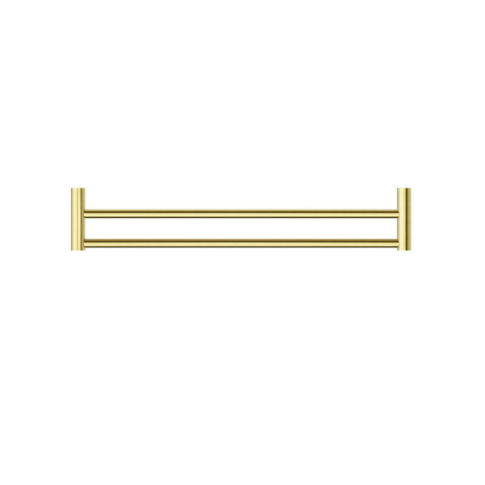 Nero Mecca II Double Towel Rail - Brushed Gold-blue-leaf-bathware