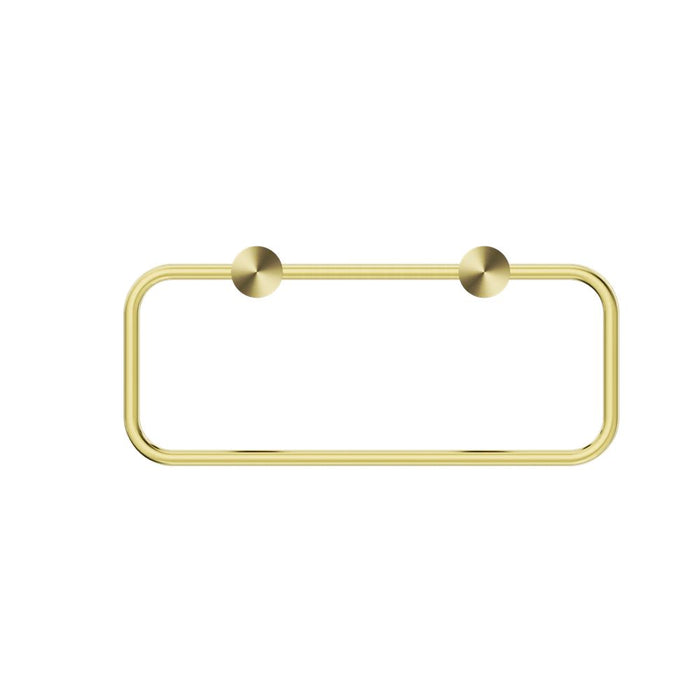 Nero Mecca II Towel Ring - Brushed Gold-NR2380aBG-blue-leaf-bathware