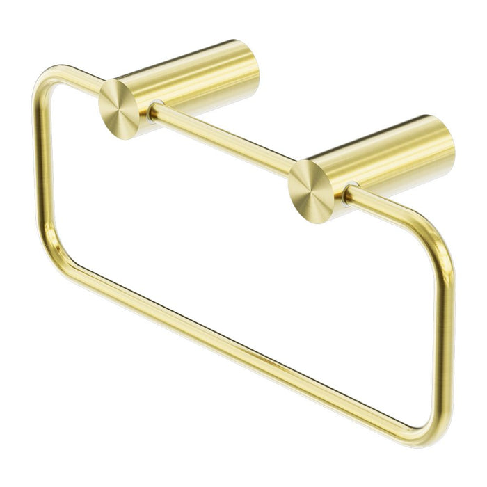 Nero Mecca II Towel Ring - Brushed Gold-NR2380aBG-blue-leaf-bathware