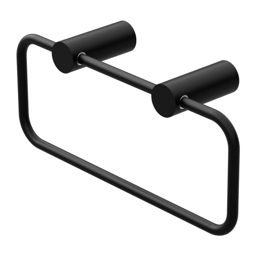 Nero Mecca II Towel Ring - Matte Black-NR2380aMB-blue-leaf-bathware