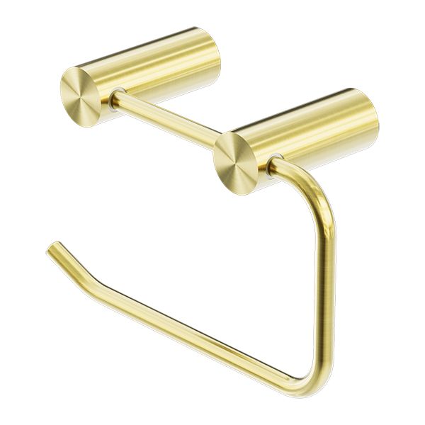 Nero Mecca II Toilet Roll Holder - Brushed Gold-NR2386BG-blue-leaf-bathware